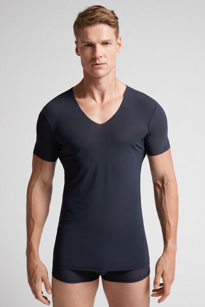 Raw-Edge Micromesh Top
