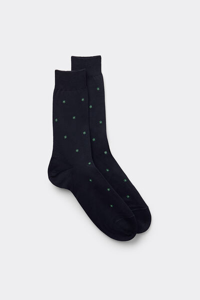 Gemusterte Socken aus Fil d'Ecosse-Baumwolle