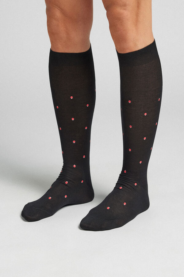 Long Patterned Lisle Socks