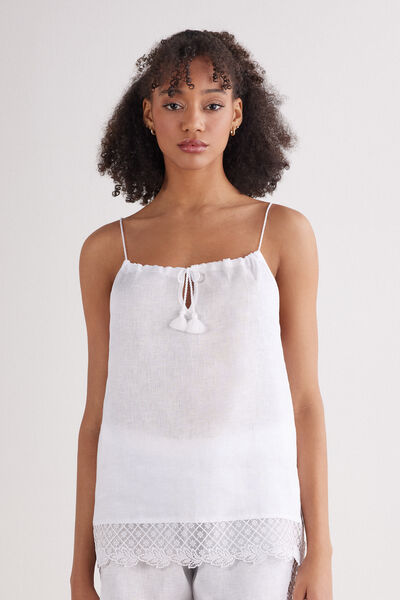 Top aus Leinen Sophisticated Allure