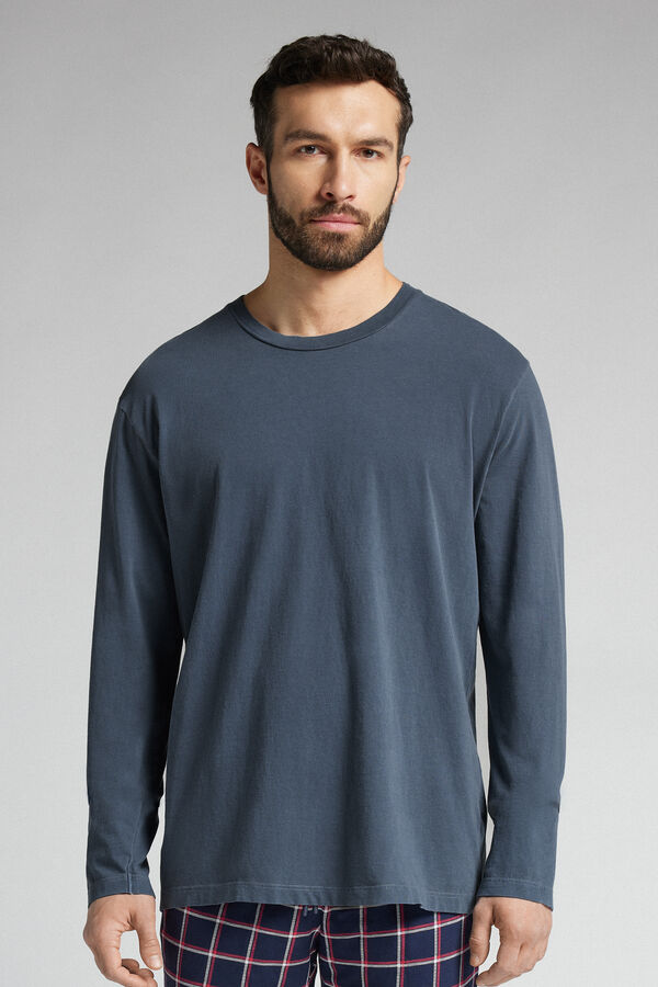 Washed Collection Long-Sleeved Cotton Top