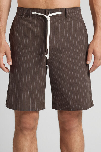Kurze Hose aus Leinen und Baumwolle