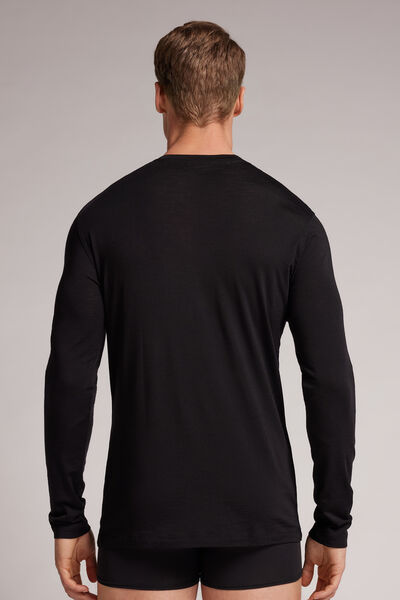 Long-sleeve Round-Neck Merino-Wool Top