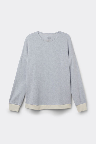 Cold Winter Night Modal with Wool Long-Sleeved Top