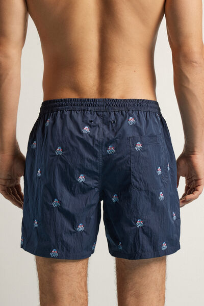 Traje de Baño para Hombre con Pulpos Bordados