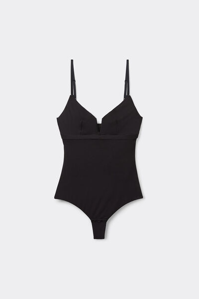 Fresh Bamboo Bodysuit with Slender Shoulder Strap