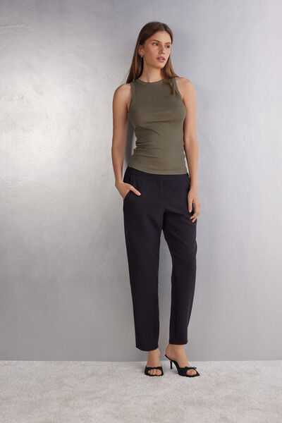 Ribbed Superior Cotton Vest Top