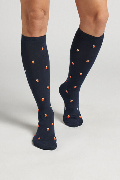 Long Patterned Cotton Socks