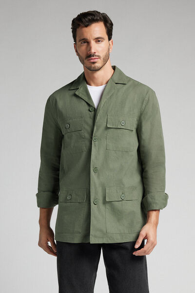 Linen and Cotton Safari Jacket