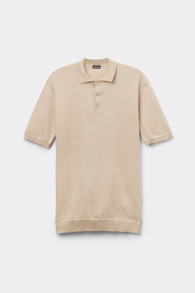Kurzärmeliges Poloshirt aus Baumwollstrick
