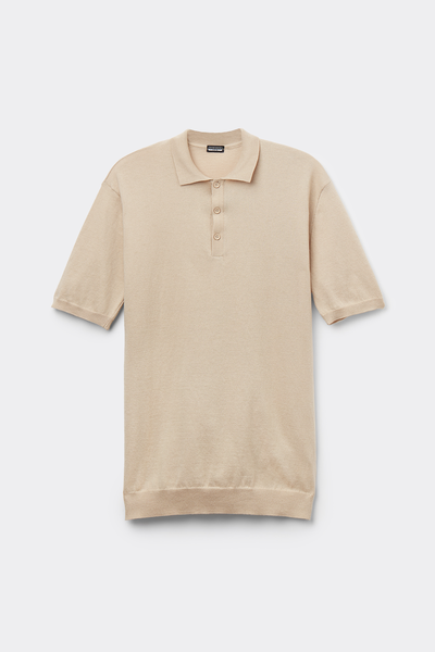 Short-Sleeved Cotton Jersey Polo Shirt